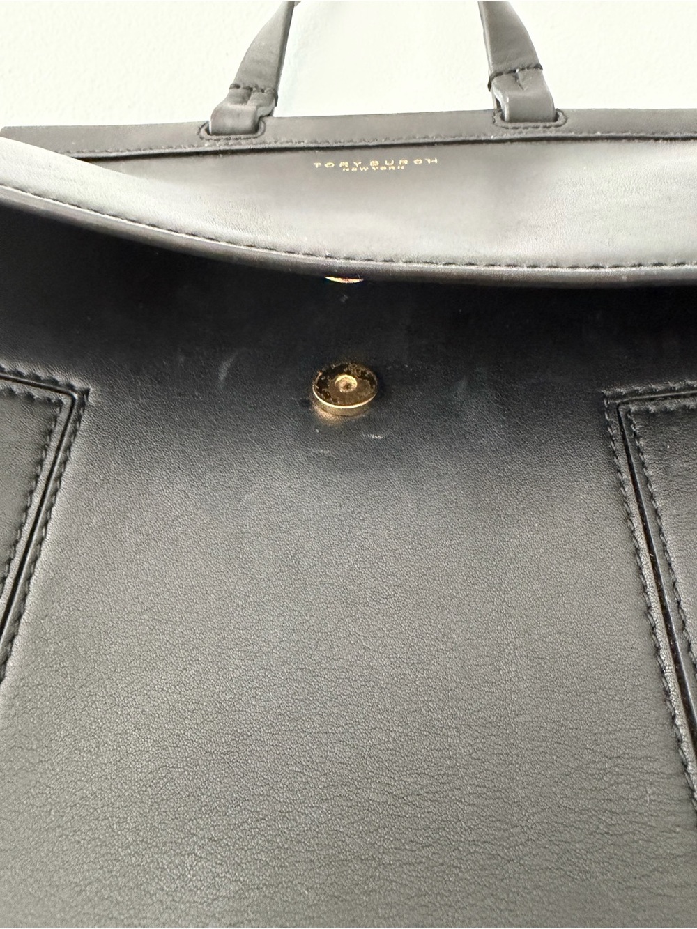 Tory Burch Black Leather Structured Back Pack Handbag - Picture 7 of 13